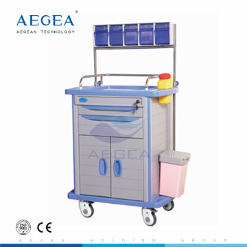 AG-AT001A3 Chariot de traitement patient en plastique ABS matériel anesthésie chariot